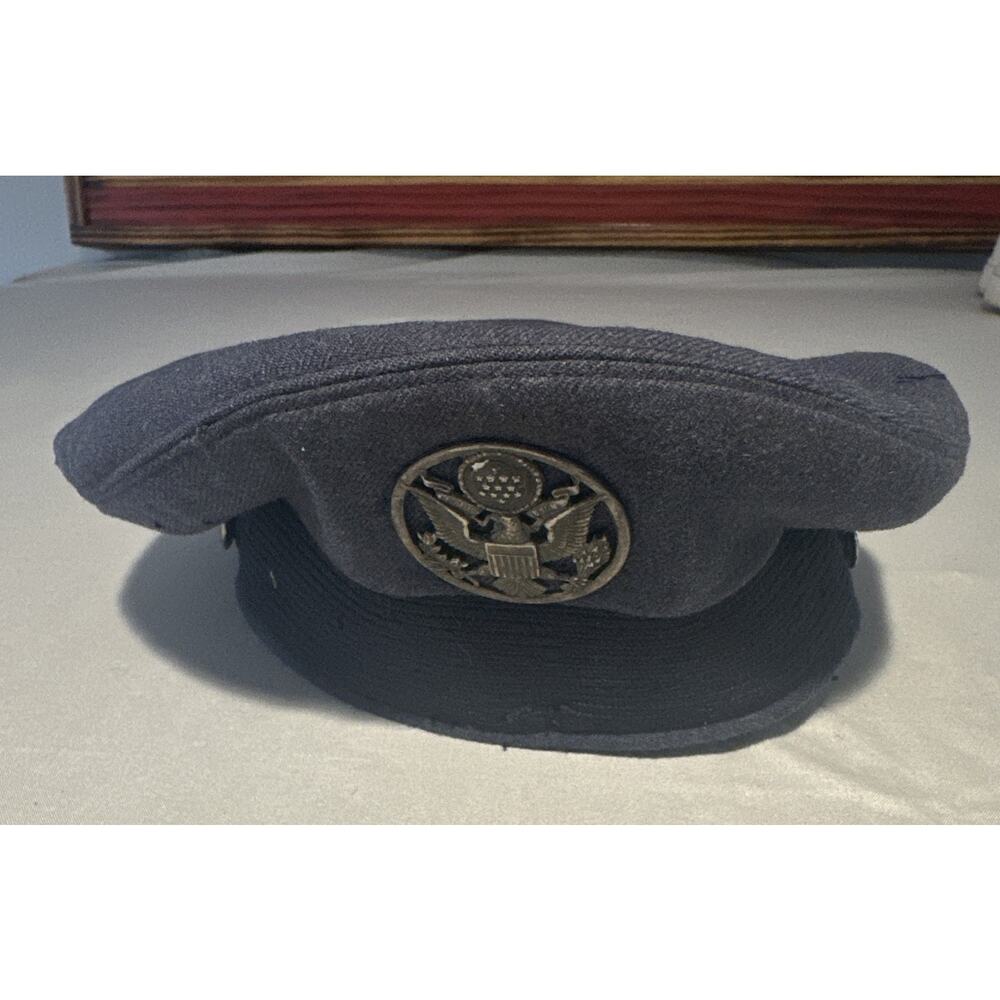 Vintage US Air Force Military Hat Cap Flight Ace Size Unknown Service Uniform